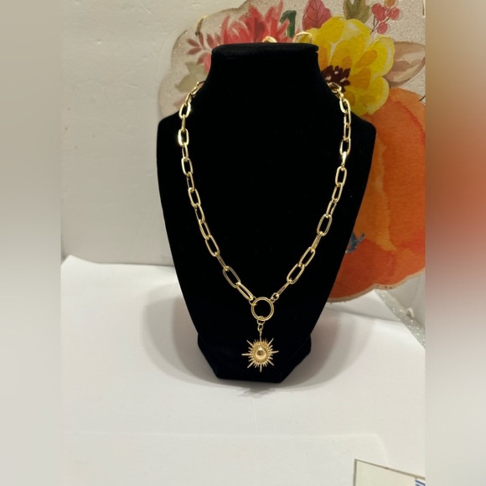 COPY - Golden girls statement Necklace, Minimalist Golden Hypoallergenic…